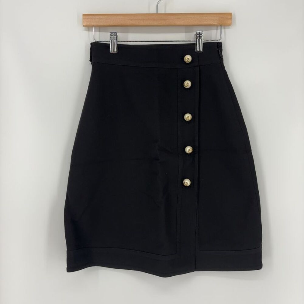 Gucci GG Pearl Logo Button Wrap Skirt